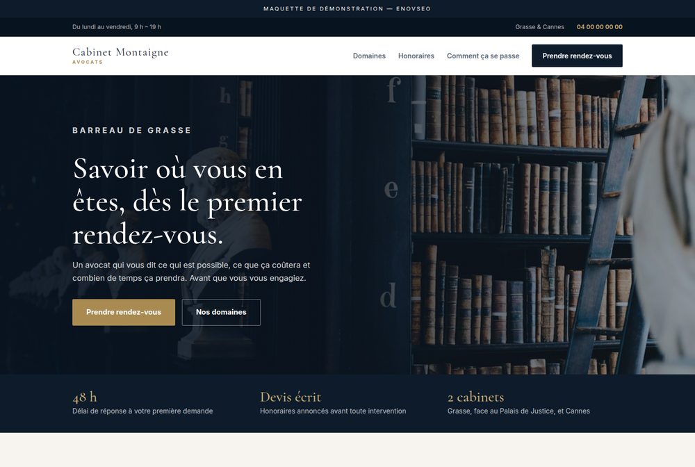 Maquette Cabinet d'avocat — Cabinet Montaigne