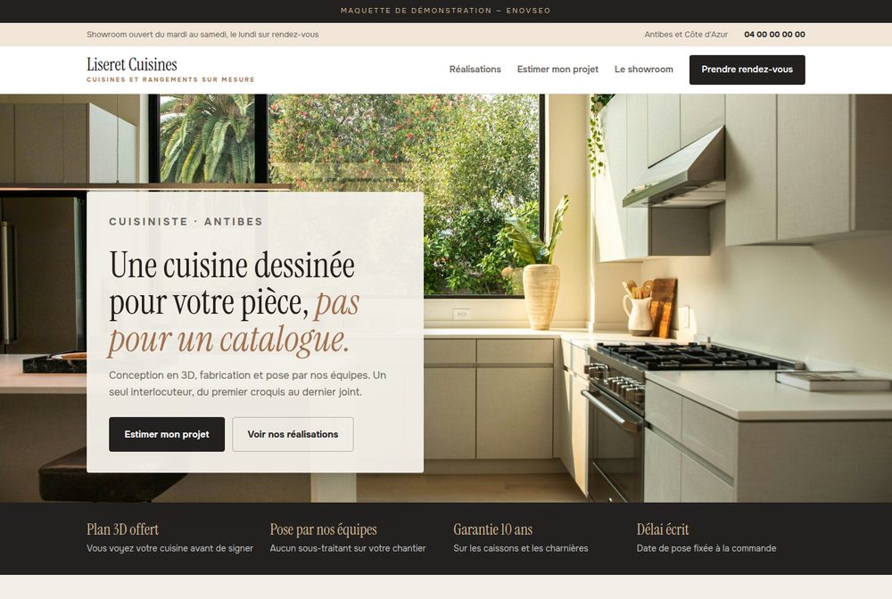 Maquette Cuisiniste — Liseret Cuisines