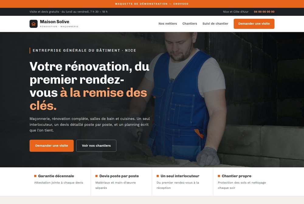 Maquette Bâtiment et rénovation — Maison Solive