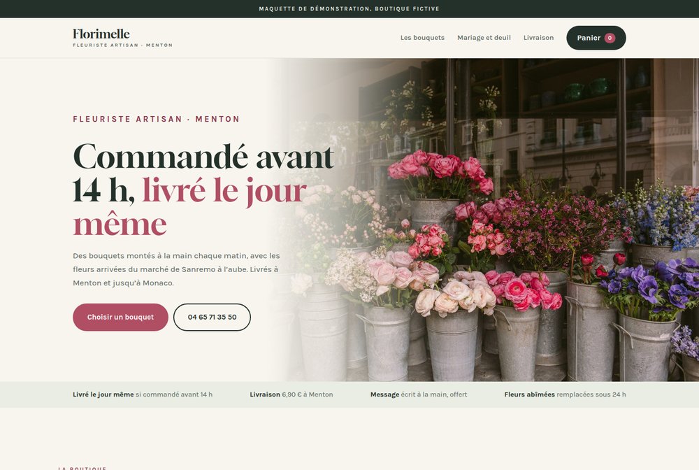 Maquette Fleuriste — Florimelle