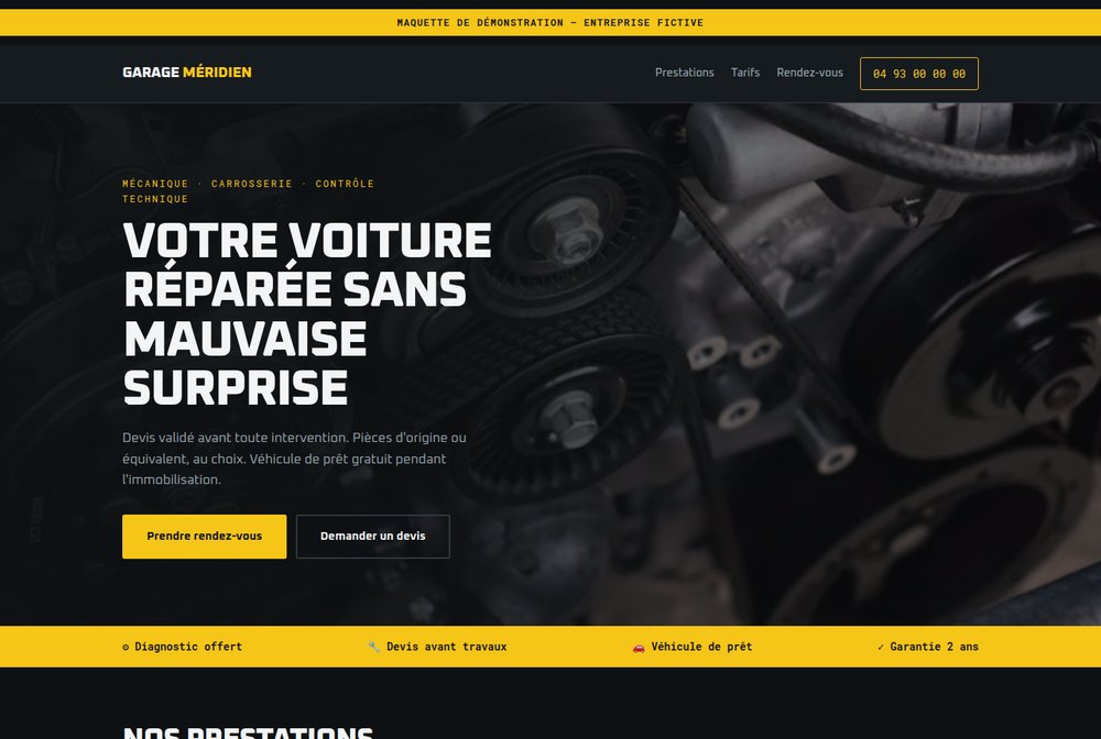 Maquette Garage auto — Garage Méridien