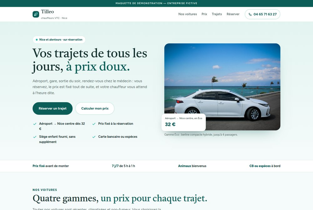 Maquette Chauffeurs VTC du quotidien — Tilleo