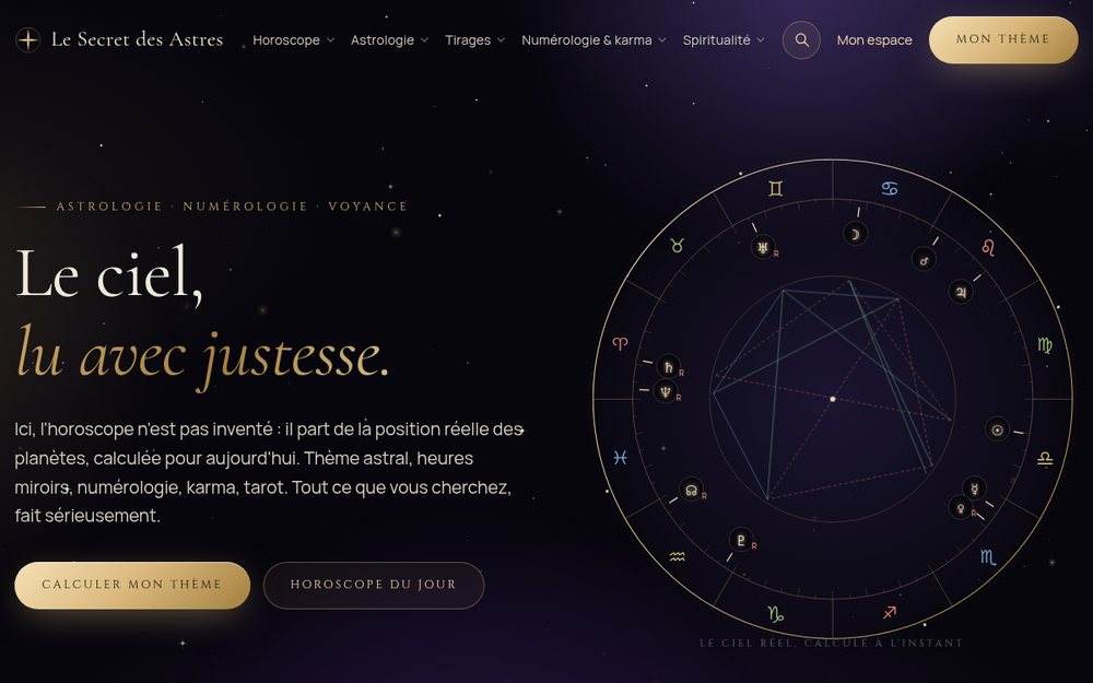 Site Le Secret des Astres