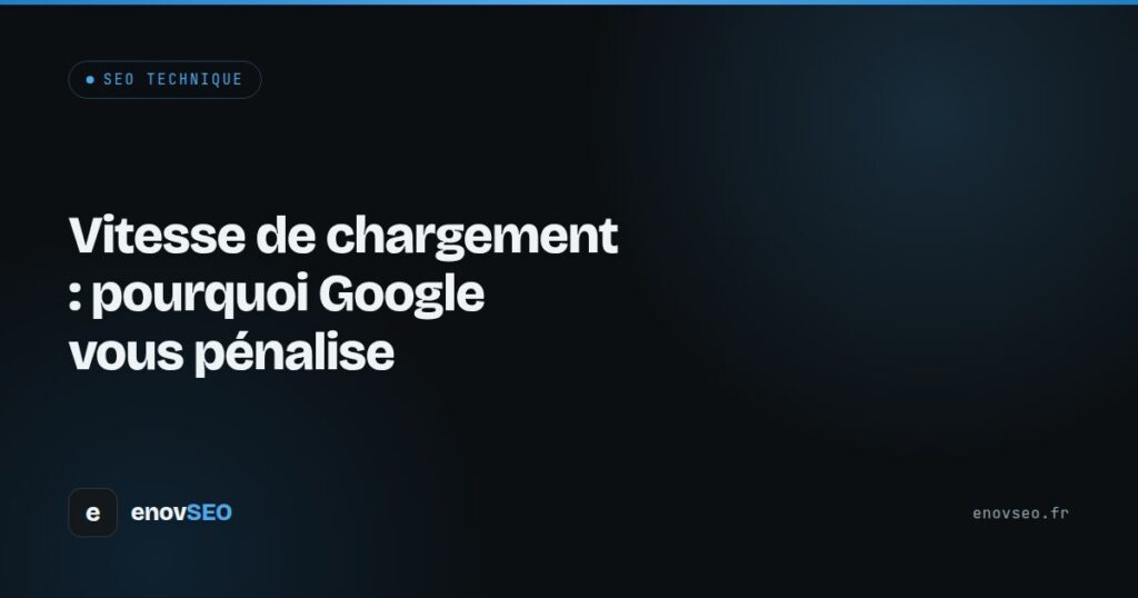 Couverture de l article : Vitesse de chargement : pourquoi Google vous pénalise