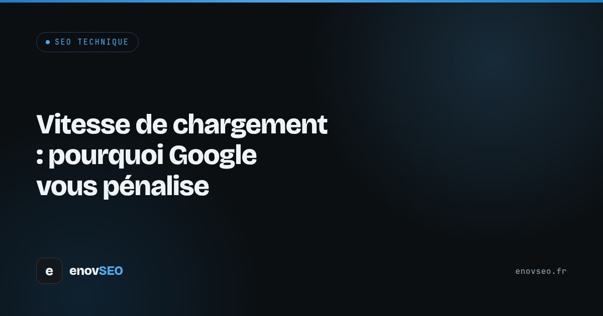 Couverture de l article : Vitesse de chargement : pourquoi Google vous pénalise