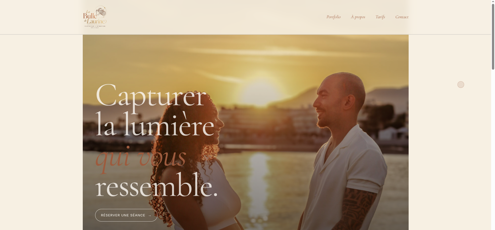 Aperçu du site La Bulle de Laurine, photographe à Saint-Laurent-du-Var
