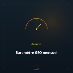 Cadran avec aiguille, illustrant le suivi mensuel des citations IA