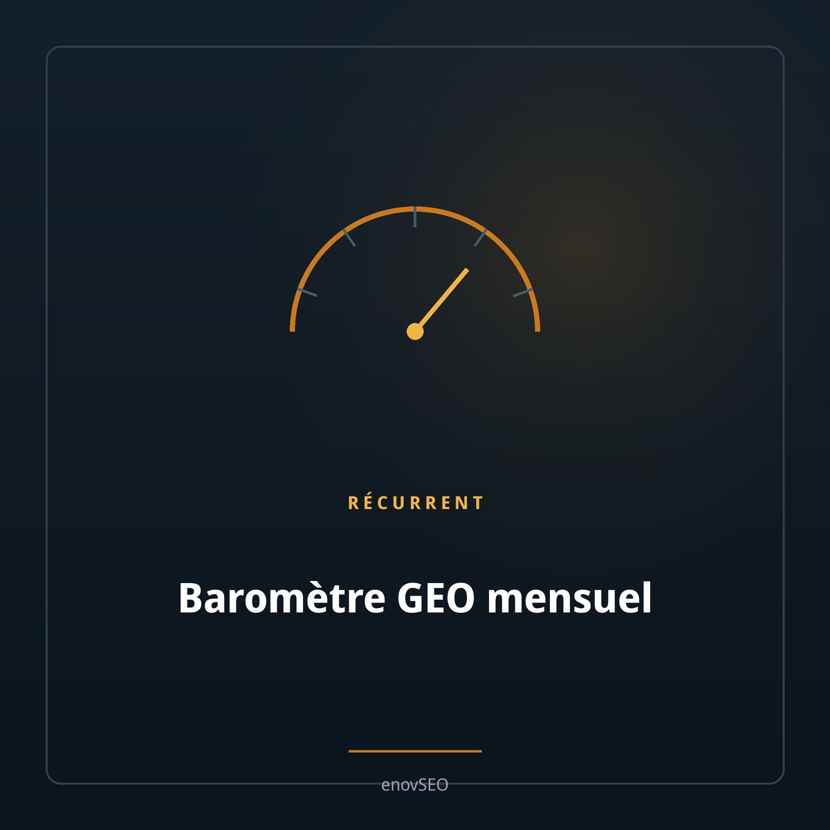 Cadran avec aiguille, illustrant le suivi mensuel des citations IA