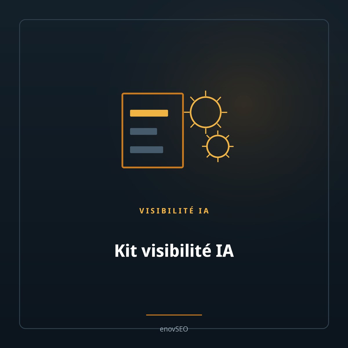 Document et rouages, illustrant la mise en oeuvre de la visibilite IA