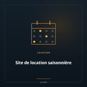 Calendrier ambre, illustrant le site de location saisonniere en direct