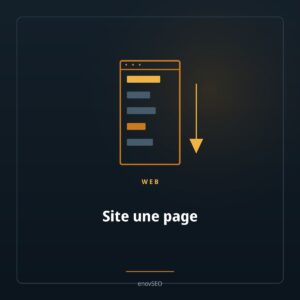 Fenetre de navigateur haute avec sections empilees et fleche de defilement