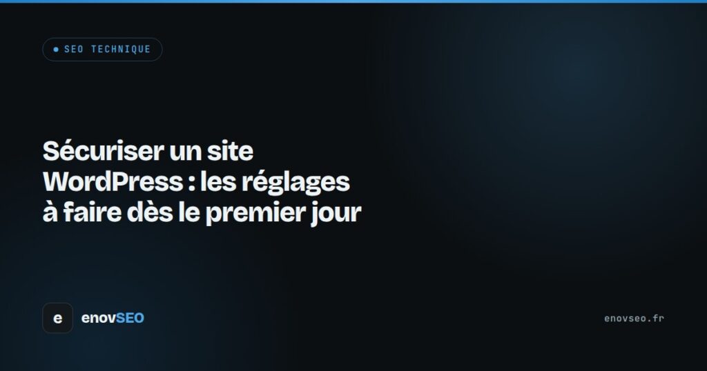 Sécuriser un site WordPress : les réglages à faire dès le premier jour