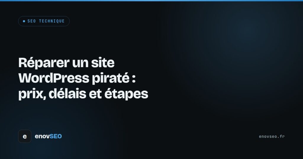 Réparer un site WordPress piraté : prix, délais et étapes