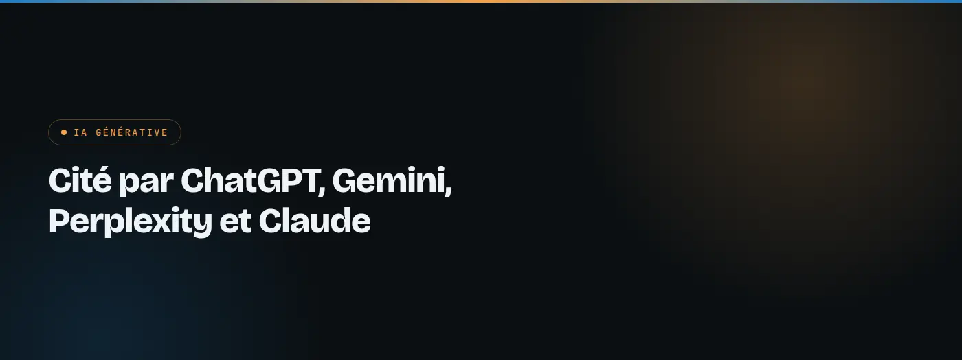 Bandeau enovSEO : être cité par ChatGPT, Gemini, Perplexity et Claude